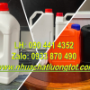 Bình nhựa 2 lít đựng chất xúc tác, can nhựa 5 lít đựng ethanol, các chất gốc dầu 