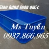 Giá thùng nhựa xanh dương có nắp, thùng nhựa HPDE, thùng nhựa cao 20, thùng