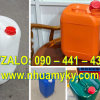 Thùng nhựa 30 lít màu xanh lá, can nhựa 25 lít màu đỏ, can nhựa vuông 20 lít màu xanh dương 