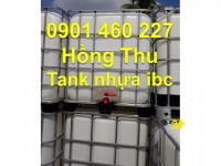 Vỏ thùng nhựa 1000l đựng hóa chất, tank nhựa vuông 1000 lít giá rẻ, bồn nhựa vuông 1000 lít có khung sắt 