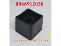 Nút bịt cao su, bịt đầu sắt hộp vuông 60x60