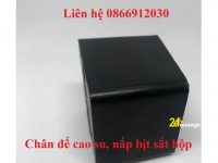 Đế cao su chân bàn, bịt đầu ống sắt hộp vuông ngoài 75x75