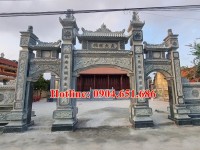 Xây mẫu cổng đá đẹp nhà thờ họ nhà từ đường tại Thái Nguyên, Bắc Kạn