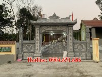 Xây mẫu cổng đá đẹp nhà thờ họ nhà từ đường tại Thái Nguyên, Bắc Kạn