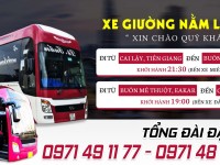 Xe giường nằm đi Đắc Lắc, Tiền Giang, TPHCM