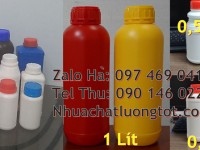 Chai 1l miệng nhỏ, Chai 0.5l tròn đựng trà sữa, Kích thước chai nhựa 1 lít,Chai nhựa, chai đựng hóa 