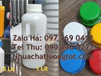 Chai 1l miệng nhỏ, Chai 0.5l tròn đựng trà sữa, Kích thước chai nhựa 1 lít,Chai nhựa, chai đựng hóa 