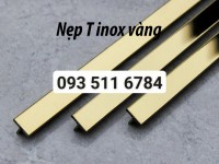 Nẹp U nhôm Inox bóng Nẹp T inox vàng chỉ ron tường