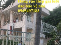 Dây thép gai hình lưỡi dao đường kính 35cm, 45cm, 60cm , hàng rào dây thép gai chống trộm