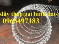 Dây thép gai hình lưỡi dao đường kính 35cm, 45cm, 60cm , hàng rào dây thép gai chống trộm