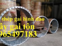 Dây thép gai hình lưỡi dao đường kính 35cm, 45cm, 60cm , hàng rào dây thép gai chống trộm