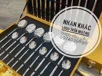 BỘ DỤNG CỤ muỗng, nĩa, thìa khắc chữ, nhận gia công hcm,