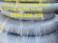 Địa chỉ bán ống ruột gà hút bụi gân nhựa xám phi 50, phi 60, phi 76, phi 90, phi 100, phi110, phi120