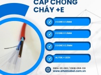 Cáp chống cháy chống nhiễu 2c x 1.0mm/1.5mm/2.5mm + E