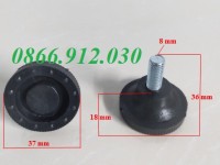 Chân tăng chỉnh đế nhựa đen bulong M6, M8, M10 và M12 