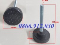Chân tăng chỉnh đế nhựa đen bulong M6, M8, M10 và M12 