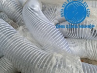 Ống hút buị co giãn đàn hôì D110, Ống thông gió lõi thép trắng trong phi 110mm