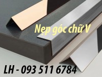 Nẹp U10 inox xước Nẹp góc V trang trí tường Thanh T nhôm màu inox