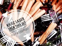 Khắc Laser Muỗng inox, xưỡng nhận gia công khắc laser  logo