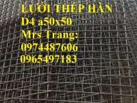 Lưới thép hàn phi 4 ô 50x50, lưới thép hàn d4 a 50x50 dạng tấm