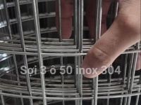 Lưới inox 304 hàn ô vuông 25x25,35x35,50x50