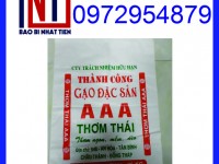 Cung cấp bao bì gạo 50kg giá rẻ, bao gạo 50kg in flexo