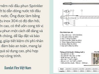 Ống mềm nối đầu phun Sprinkler, ống mềm chữa cháy, dây mềm cấp nước đầu phun