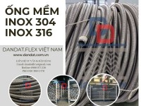 Ống nối mềm inox 304, ống inox chịu nhiệt đàn hồi, ruột gà inox