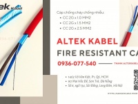 Cáp chống cháy Altek Kabel 2x1.0 mm2, có chống nhiễu Al Foil