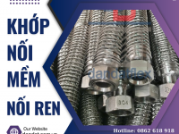 Khớp nối mềm inox 316, khớp nối mềm inox công nghiệp, khớp nối mềm nối ren