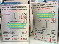 Sơ đồ thoát hiểm bằng inox - làm biển sơ đồ thoát hiểm 