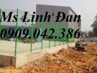Lưới Thép Hàng Rào Mạ Kẽm Sơn Tĩnh Điện Màu Xanh Phi 4 ,Phi 5 