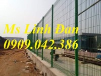 Lưới Thép Hàng Rào Mạ Kẽm Sơn Tĩnh Điện Màu Xanh Phi 4 ,Phi 5 