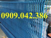 Lưới Thép Hàng Rào Mạ Kẽm Sơn Tĩnh Điện Màu Xanh Phi 4 ,Phi 5 
