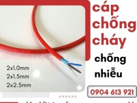 Cáp tín hiệu báo cháy chống cháy chống nhiễu 2x18AWG(2x1.0mm)