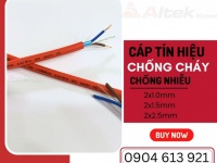 Cáp tín hiệu báo cháy chống cháy chống nhiễu 2x18AWG(2x1.0mm)