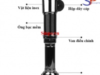 Ống hút khói loại mềm màu đen cho bếp nướng BBQ