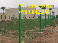 Lưới thép hàng rào sơn tĩnh điện phi 5 ô 75x200, hàng rào mạ kẽm nhúng nóng D5 75x200