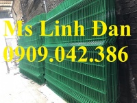 Lưới thép hàng rào sơn tĩnh điện phi 5 ô 75x200, hàng rào mạ kẽm nhúng nóng D5 75x200