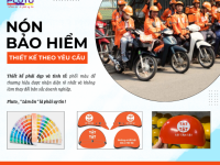 Nón bảo hiểm in logo quảng cáo ở TPHCM