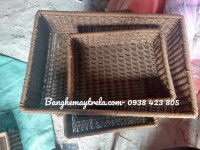 Khay nhựa giả mây- Khay đựng đồ mây nhựa