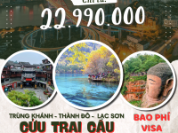 Du lịch Thành Đô Cửu Trại Câu giá siêu iu, visa rất đơn giản tỉ lệ đậu rất cao