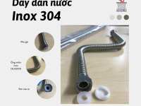 Dây Dẫn Nước Nóng Lạnh Inox 304, Ống Dẫn Nước Mềm Chịu Nhiệt, Dây Cấp Nước Mềm Nóng Lạnh Inox