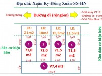 ĐẤT CỘNG HOĂ PHÙ LINH DT 74 M GIÁ CHỈ HƠN TỶ NHẸ DG TRƯỚC RỘNG 5 M