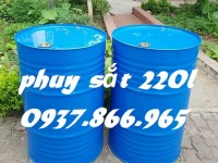 Thùng phuy sắt nắp kín cũ, phuy sắt mới