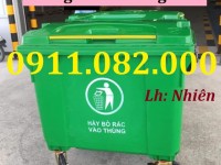  Thùng rác chất lượng giá tốt- thùng rác 120l 240l 660l giá rẻ tại cần thơ- lh 0911082000