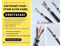 Cáp tín hiệu vặn xoắn RS485 2 lớp bọc chống nhiễu hãng Altek Kabel