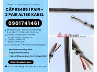 Cáp tín hiệu vặn xoắn RS485 2 lớp bọc chống nhiễu hãng Altek Kabel