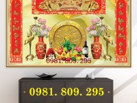 Tranh gạch mâm ngũ quả , gạch 3d phòng thờ HN999