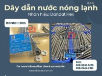 Dây dẫn nước mềm inox, dây mềm cấp nước nóng, ống mềm cấp nước thép không gỉ